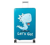 wxlmom Suitcase Covers Protectors XL Blue Dinosaur 3D Print Design Scratch and Dust Protection,Water Resistant Elastic Luggage Covers with Zipper for Suitcases Large,Quick Fix and Remove
