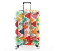 wxlmom Suitcase Covers Protectors XL Color Geometry 3D Print Design Scratch and Dust Protection,Water Resistant Elastic Luggage Covers with Zipper for Suitcases Large,Quick Fix and Remove
