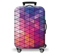 wxlmom Suitcase Covers Protectors XL Color Geometry 3D Print Design Scratch and Dust Protection,Water Resistant Elastic Luggage Covers with Zipper for Suitcases Large,Quick Fix and Remove