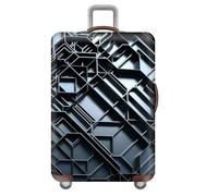 wxlmom Suitcase Covers Protectors XL Geometric Patterns 3D Print Design Scratch and Dust Protection,Water Resistant Elastic Luggage Covers with Zipper for Suitcases Large,Quick Fix and Remove