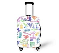 wxlmom Suitcase Covers Protectors XL Green Aircraft 3D Print Design Scratch and Dust Protection,Water Resistant Elastic Luggage Covers with Zipper for Suitcases Large,Quick Fix and Remove