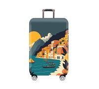 wxlmom Suitcase Covers Protectors XL Green Orange 3D Print Design Scratch and Dust Protection,Water Resistant Elastic Luggage Covers with Zipper for Suitcases Large,Quick Fix and Remove
