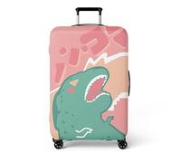 wxlmom Suitcase Covers Protectors XL Green Pink Dinosaur 3D Print Design Scratch and Dust Protection,Water Resistant Elastic Luggage Covers with Zipper for Suitcases Large,Quick Fix and Remove
