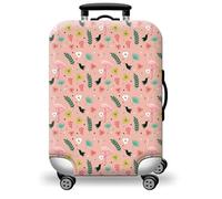 wxlmom Suitcase Covers Protectors XL Pink Flamingos 3D Print Design Scratch and Dust Protection,Water Resistant Elastic Luggage Covers with Zipper for Suitcases Large,Quick Fix and Remove