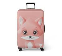 wxlmom Suitcase Covers Protectors XL Pink Fox 3D Print Design Scratch and Dust Protection,Water Resistant Elastic Luggage Covers with Zipper for Suitcases Large,Quick Fix and Remove