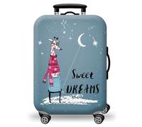 wxlmom Suitcase Covers Protectors XL Pink Giraffe 3D Print Design Scratch and Dust Protection,Water Resistant Elastic Luggage Covers with Zipper for Suitcases Large,Quick Fix and Remove
