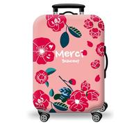 wxlmom Suitcase Covers Protectors XL Red Flowers 3D Print Design Scratch and Dust Protection,Water Resistant Elastic Luggage Covers with Zipper for Suitcases Large,Quick Fix and Remove