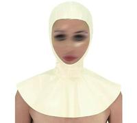 WXLPCGO Latex Hood Rubber Head Mask Halloween Full Face Mask Exposed Eyes and Mouth Back Zipper Handmade Christmas(Size:M-65CM)