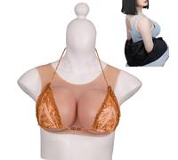 WXLPCGO Silicone Breast Forms Fake Breasts False Boobs with Cotton Filled B-G Cup for Crossdresser Transgender Mastectomy Cosplay(Size:G Cup,Color:Color 1)