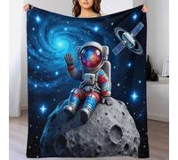 WXLWHR Astronaut Fleece Throw Blanket for Couch Sofa Bed All Season Planet Pattern Blanket Soft Warm Cozy Flannel Gifts for Women Girls Birthday 40x50inch(100x130cm)