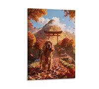 WXLWHR English Cocker Spaniel Canvas Wall Art Mountain Path Canvas Painting Modern Artwork for Living Room And Bedroom Wall Decor Gift 20x30inch(50x75cm)