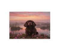 WXLWHR English Cocker Spaniel Canvas Wall Art Wetland Giclee Canvas Prints Artwork Decorations for Living Room Home Office 12x18inch(30x45cm)
