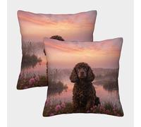 WXLWHR English Cocker Spaniel Cushion Covers Set of 2, Throw Pillow Covers Soft Microfiber Decorative Pillowcase, for Armchair Sofa Patio Garden 45x45cm