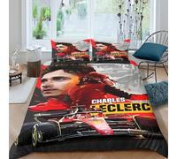 WXLWHR F1 Racing Duvet Cover Set Soft Microfiber 3 Piece 3D Printed Bedding Set F1 Drivers Comforter Cover with Pillowcase for Kids Girls Teens Adults Double（200x200cm）