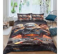 WXLWHR F1 Racing Duvet Cover Set Soft Microfiber 3 Piece 3D Printed Bedding Set F1 Drivers Duvet Cover with Pillowcase for Kids Teens Adults Double（200x200cm）