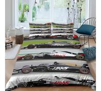 WXLWHR F1 Racing Duvet Cover Set Soft Microfiber 3 Piece 3D Printed Bedding Set F1 Drivers Duvet Cover with Pillowcase for Kids Teens Adults Double（200x200cm）