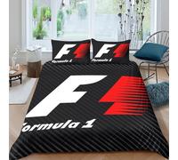 WXLWHR F1 Racing Duvet Cover Set Soft Microfiber 3 Piece 3D Printed Bedding Set Racing Duvet Cover with Pillowcase for Kids Adults King（220x240cm）