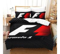 WXLWHR F1 Racing Duvet Cover Set Soft Microfiber 3 Piece 3D Printed Bedding Set Racing Quilt Covers with Pillowcase for Teens And Adults Single（140x200cm）