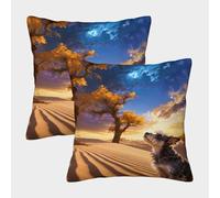 WXLWHR Miniature Schnauzer Cushion Cover Set of 2, Premium Polyester Throw Pillow Cover with Hidden Zipper, Premium Decorative Pillow Cases, for Couch Sofa Bed Living Room Bedroom 40x40cm