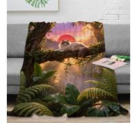 WXLWHR Ragdoll Cat Fleece Throw Blanket for Couch Sofa Bed All Season Misty Jungle Print Blanket Fluffy Soft Cozy Flannel Creative Gift for Her Or Him 70x80inch(180x200cm)
