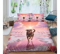 WXLWHR Rottweiler Duvet Cover Set 3D Dog Salt Flat Print Bedding Set Soft Microfiber Comforter Cover with Hidden Zipper & Pillowcase For Teenage Boys Double(200x200cm)