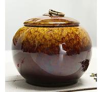 WXMYOZR 5" Medium Cremation Urns for Human Ashes,Ceramics Urns Mini Keepsake Funeral Urn Ceramic for Pet or Human Ashes,Yellow