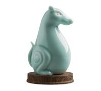 WXMYOZR Chinese Zodiac Collectible Figurines Twelve Animals Ceramic Feng Shui Decor for Home Office Best Chinese Gift,Blue,Rat