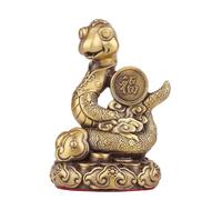 WXMYOZR Chinese Zodiac Figurines Pure Brass Chinese Twelve Animals Statue Collectable Feng Shui Decor Best Chinese New Year Gift,Snake,Little