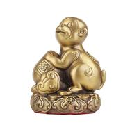 WXMYOZR Chinese Zodiac Figurines Pure Brass Chinese Twelve Animals Statue Collectable Feng Shui Decor Best Chinese New Year Gift,Monkey,Little