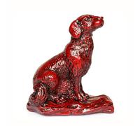 WXMYOZR Chinese Zodiac Figurines, Resin Wood-Like Twelve Chinese Zodiac Animals Figures Mascot 2024 Feng Shui Decor Best Chinese Gift,Dog
