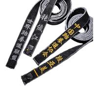 WXMYOZR Custom Embroidered Black Belt for Taekwondo Karate Martial Arts Judo, Customized Black Belt 2 inch Width,Deeply Make Old,320cm