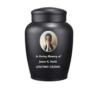 WXMYOZR Photo Personalized Urns for Human Ashes Customizable, Stainless Steel Keepsake Cremation Urns Large up to 170lbs Cremation Portrait Urn for Ashes Urn for Man Woman Ashes