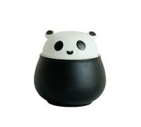 WXMYOZR Small Urn for Human Ashes or Pet Ashes, Cute Panda Handcrafted Ceramic Urn Small Memorial Urn Mini Sharing Urns Keepsake Cremation Urns,Black