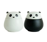 WXMYOZR Small Urn for Human Ashes or Pet Ashes, Cute Panda Handcrafted Ceramic Urn Small Memorial Urn Mini Sharing Urns Keepsake Cremation Urns,Set of 2