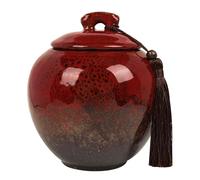 WXMYOZR Small Urns for Human Ashes,Medium Decorative Urns Pet Urn Glaze Ceramic Urns for Ashes Adult Male Female Keepsake Urn,Red