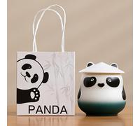 WXMYOZR Small Urns for Human Ashes Pet Ashes,Cute Panda Ceramic Urn Small Keepsake Cremation Urns Sharing Urns,D