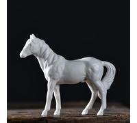 WXMYOZR White Porcelain Horse Statues, 4 Inch Ceramic White Horse Figurines Desktop Ornaments Home Decor Small Animal Garden Decor,B