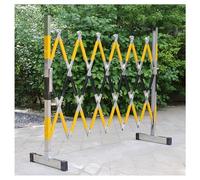WXPGFEQ Expandable Metal Barrier Gate Mobile Security Fence Flexible Accordion Gate Industrial Folding Barrier 1.2 * 7m Yellow and Black Safety Gate Perfect for Home and Outdoor Use