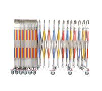 WXPGFEQ Expandable Metal Gate Stainless Steel Folding Security Barrier for Driveway Mobile Traffic Barrier with Wheels Colorful Portable Barrier Heavy-Duty Expandable Safety Gate
