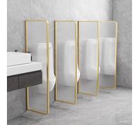 WXPGFEQ Glass Urinal Partition WallMounted Privacy Screen for Public Restrooms Men's Urinal Privacy Wall for Hotels Schools Shopping MallsGold 2 Pcs