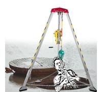 WXPGFEQ Heavy-Duty Rescue Tripod Adjustable Confined Space Tripod Kit with Winch/Harness Fire Rescue Tripod for Safety s & Reliable Equipment