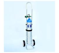 WXPGFEQ Portable Oxygen Tank Trolley, Adjustable Steel Gas Cylinder Rack with Silent Wheels, Dolly for Easy Oxygen Transport, Height Adjustable for Different Cylinders