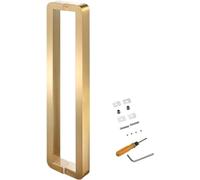 WXPGFEQ Premium Stainless Steel Sliding Glass Door Handle Kit for Shower & Patio Doors - Available in Gold, Black, Silver - Double-Sided Push Bar Entry Handle