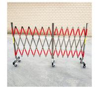 WXPGFEQ Retractable Expandable Traffic Barrier with Wheels Yellow Safety Fence for Crowd Control & Traffic Management Construction Barricade Red & White 1.5 x 6 Meters