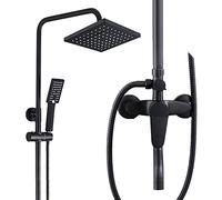 WXPGFEQ Shower System,Wall Mounted Shower Faucet Set For Bathroom,Brass Luxury High Pressure Shower Head Hand Held Spray Shower Trim Included,Round,4 Functions,Square-3 Functions