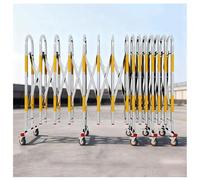 WXPGFEQ Stainless Steel Retractable Traffic Barrier 1.1x1m Mobile Folding Security Fence for Shopping Malls & Construction Sites Durable Safety Gate ution