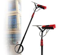 WXPGFEQ Telescopic 30FT Water Fed Pole Wash Brush Kit - 180° Rotatable Head for Solar Panels, Windows, Roofs, Greenhouses & Cars - Professional Cleaning Tool