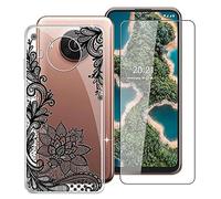 WXPPJ Case and Screen Protector for Nokia X20 (6.67 inches), Transparent Case Soft Silicone TPU Protective Cover Shell and Tempered Glass Protector for Nokia X20 - WM108