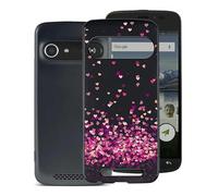 WXPPJ Case for Doro 8042 (5.00 inches), Black Silicone TPU Case, Ultra Thin Soft Protective Case, Shockproof Anti-Scratch Mobile Phone Case, Slim Bumper Cover for Doro 8042 - Pink Love