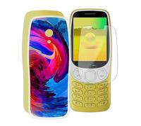 WXPPJ Case for Nokia 3210 2024 (2.40 Inch) Mobile Phone Case, Transparent Silicone Cover, Soft TPU Case, Shockproof, Scratch-Resistant Protective Case + 9H Hardness Glass Screen Protector for Nokia